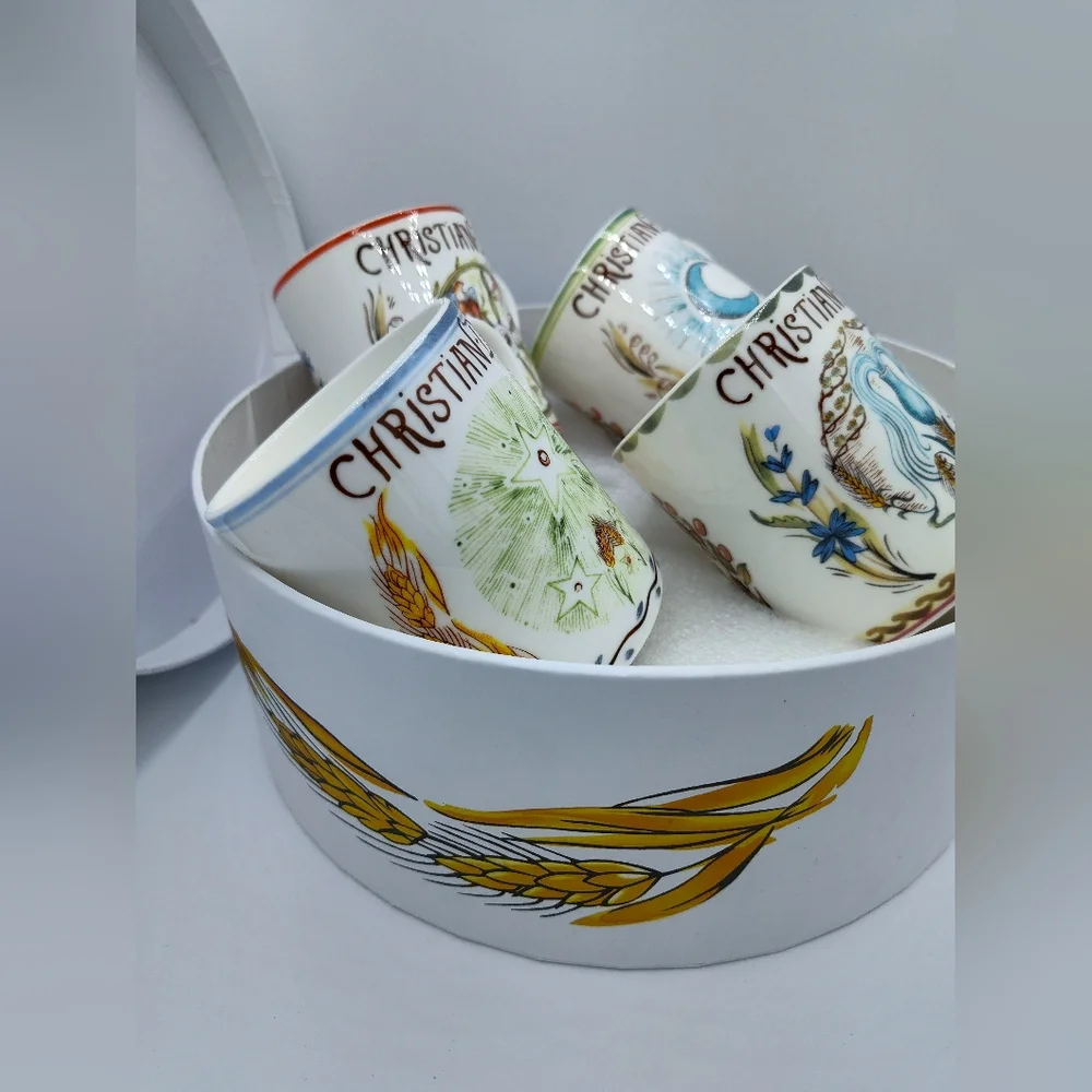 Authentic Dior Holiday Tarot Mug Coffret | 4-Piece Set w/ Box | NIB GWP - Picture 4 of 8